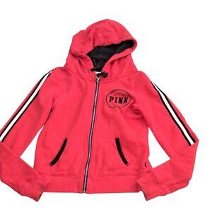 Pink Victoria's Secret Limited Edition Red White Black Zip Hoodie Top Size XS